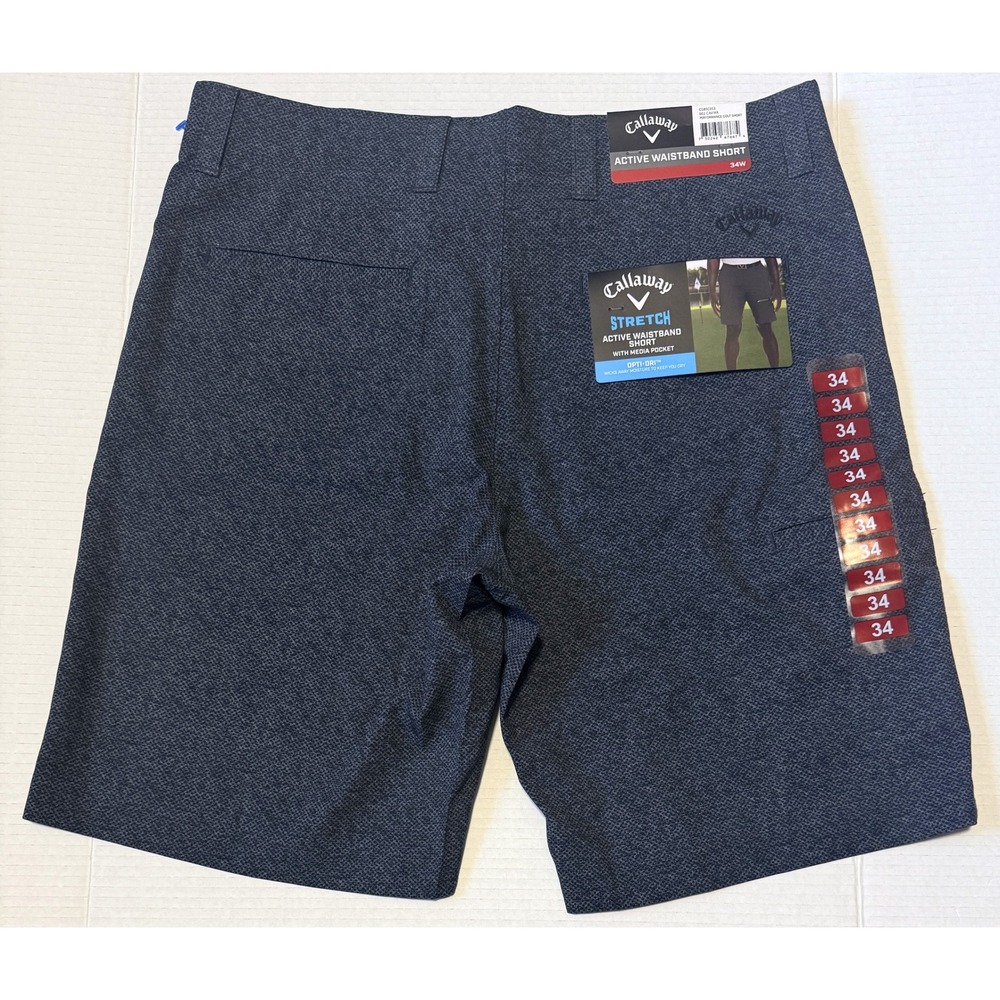 CALLAWAY - Men's Performance Golf Shorts - Caviar Blue Stretch - 34W - NWT NEW